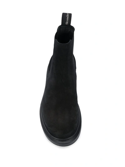 Shop Alexander Mcqueen Oversized-sole Ankle Boots In Black