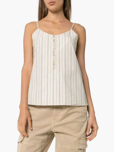 STRIPED BUTTON CAMI TOP