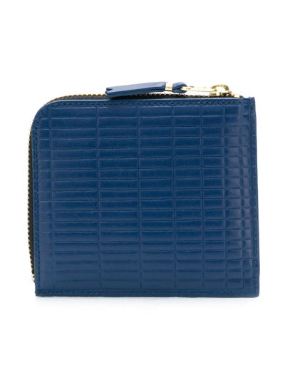 Shop Comme Des Garçons All-around Zipped Wallet In Blue