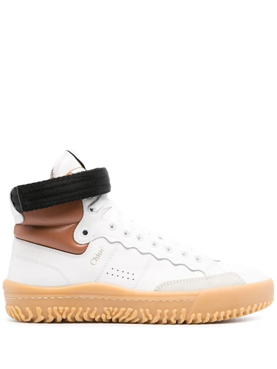 Shop Chloé Franckie High-top Sneakers In White