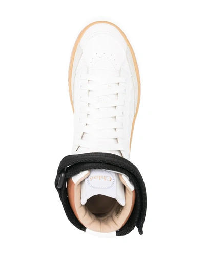 Shop Chloé Franckie High-top Sneakers In White