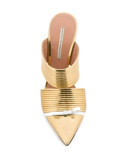 Shop Marco De Vincenzo Slip-on Mule In Gold