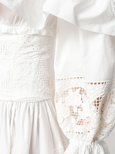 Shop Dolce & Gabbana Pleated Maxi Dress In White