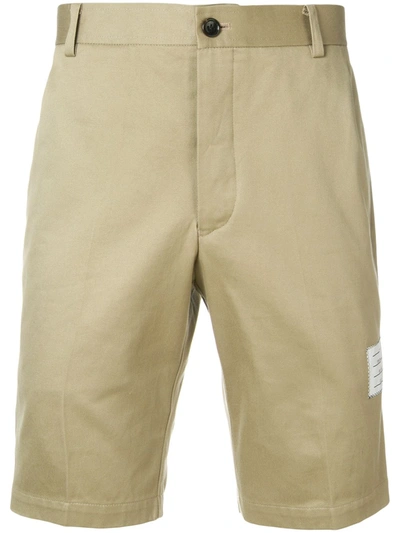 Shop Thom Browne Cotton Twill Unconstructed Chino Shorts In Neutrals