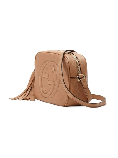 Shop Gucci Soho Small Leather Disco Bag In Neutrals