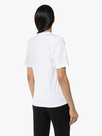 Shop Kirin Dancer-embroidered T-shirt In White