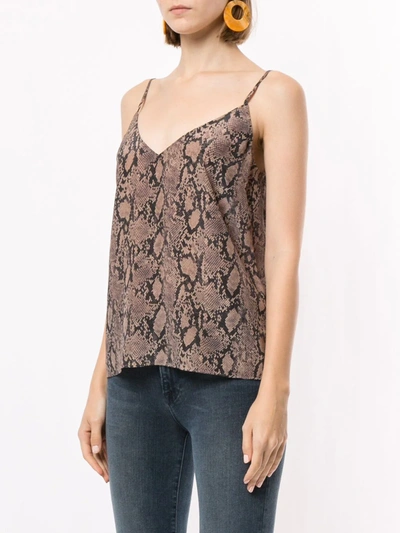 Shop Frame Snakeskin-print Camisole In Multicolour