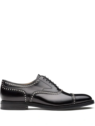 Shop Church's Studded Lace-up Shoes In Black