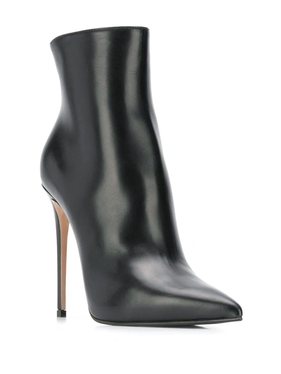 Le Silla Eva 120 High Heels Ankle Boots In Black Leather In Black