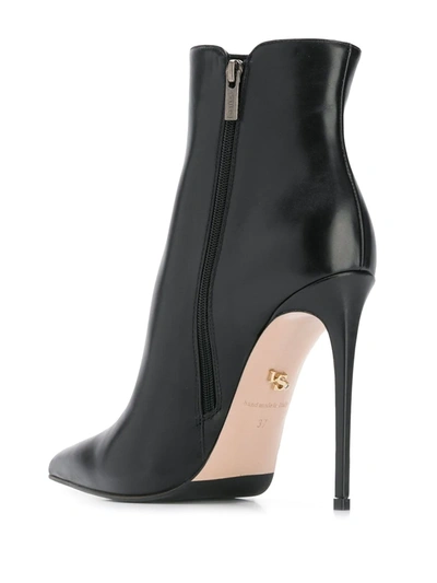 Le Silla Eva 120 High Heels Ankle Boots In Black Leather In Black