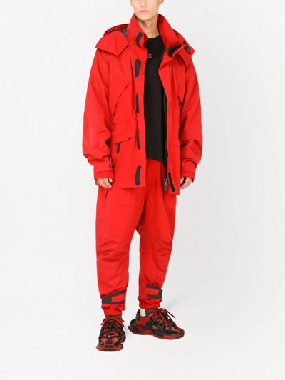 Dolce & Gabbana Panelled Loose-fit Trousers In Red