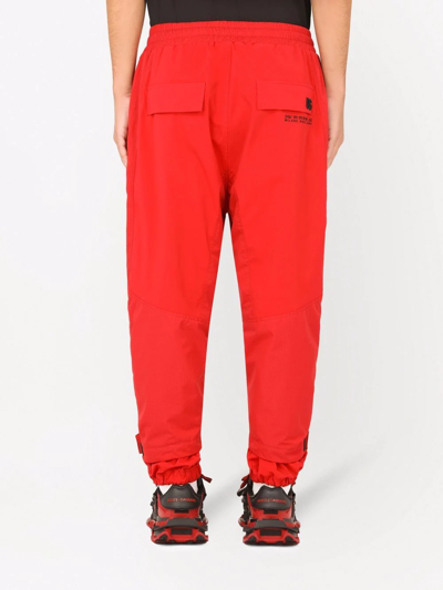 Dolce & Gabbana Panelled Loose-fit Trousers In Red