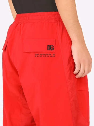 Dolce & Gabbana Panelled Loose-fit Trousers In Red