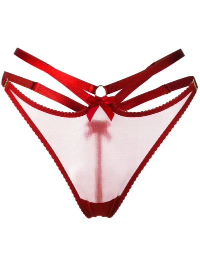 Shop Bordelle Harness Thong In Red