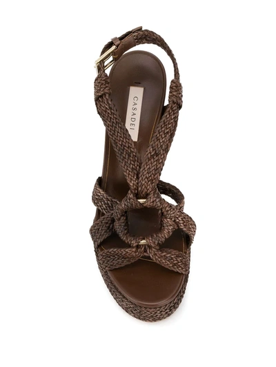 Shop Casadei Manu Ushuaia Platform Sandals In Brown