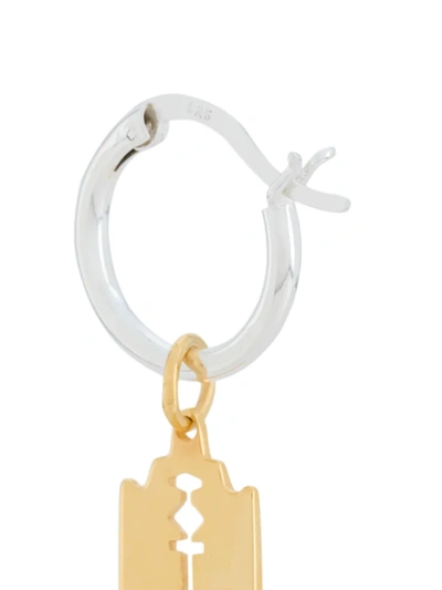 True Rocks Razor Hoop Earring In Silver