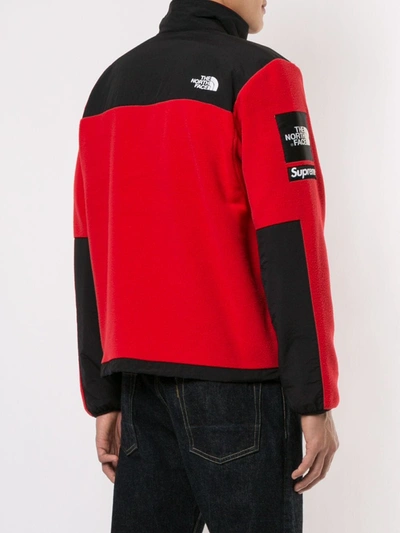 Shop Supreme X The North Face Arc Logo Denali Fleece Jacket In Red