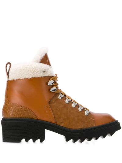 Shop Chloé Bella Mountain Ankle Boots In Brown
