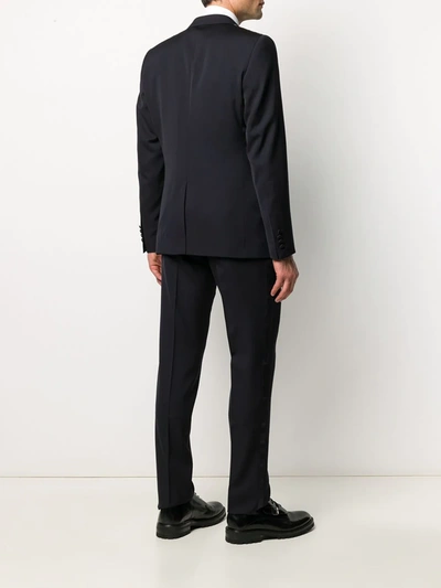 Shop Dolce & Gabbana Martini-fit Wool-silk Tuxedo Suit In Blue