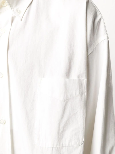 Shop Maison Margiela Oversized Cotton Shirt In White
