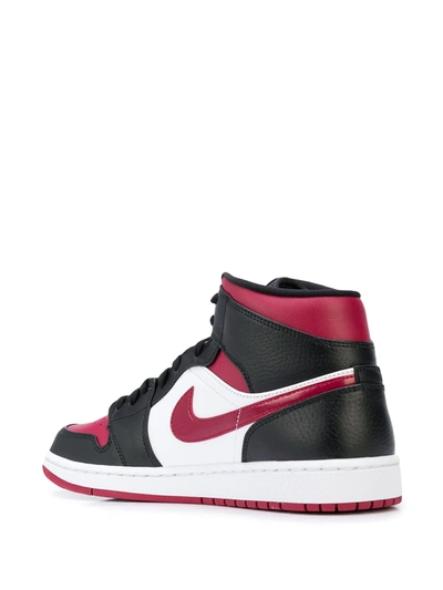 Nike Men's Air Jordan Retro 1 Mid Casual Shoes In Black/fire Red/white |  ModeSens