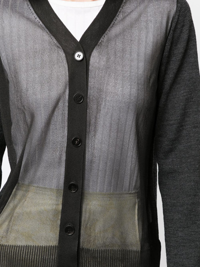 Shop Jil Sander Sheer Knitted Shirt In Black