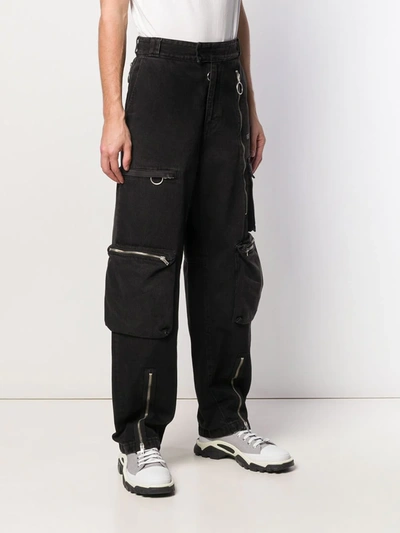 Shop Off-white Cargo Jeans In Black