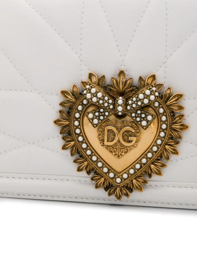 Dolce & Gabbana Medium Devotion Crossbody Bag In White