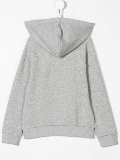 Shop Gucci Logo-print Hoodie In Grey
