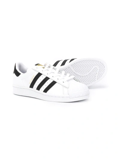 Shop Adidas Originals Superstar Lace-up Sneakers In White