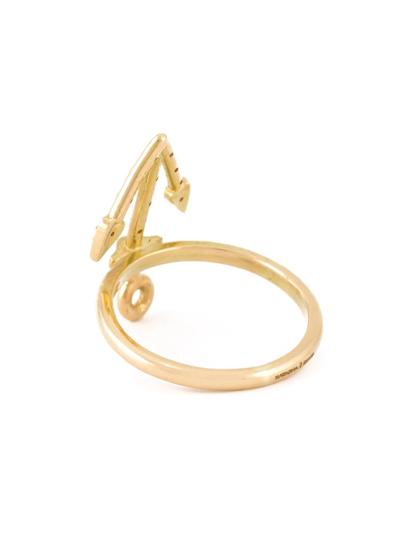 Shop Natasha Zinko Mini Anchor Ring In Metallic