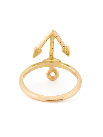 Shop Natasha Zinko Mini Anchor Ring In Metallic