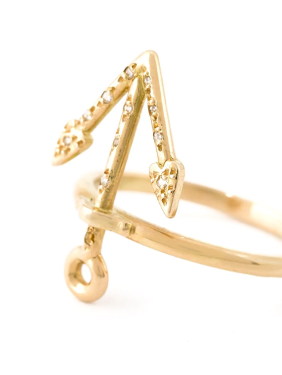 Shop Natasha Zinko Mini Anchor Ring In Metallic
