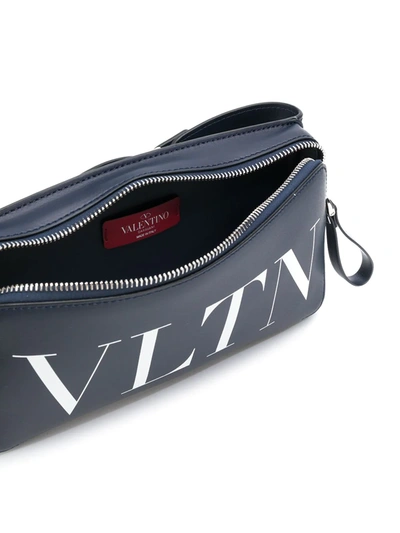 Shop Valentino Vltn Belt Bag In Blue