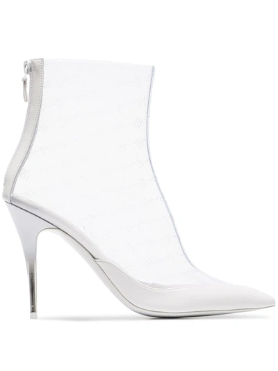 Shop Stella Mccartney Transparent Pvc Ankle Boots In White