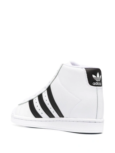 Shop Adidas Originals Superstar Up Leather High-top Sneakers In White