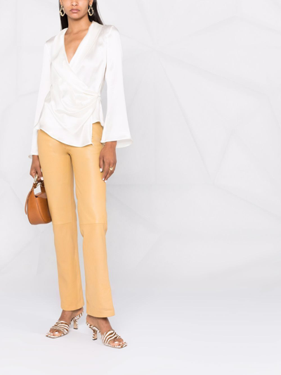 Shop Etro V-neck Wrap Top In Neutrals