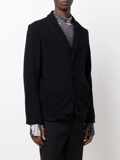 Shop Undercover Single-breasted Knitted Blazer In Black
