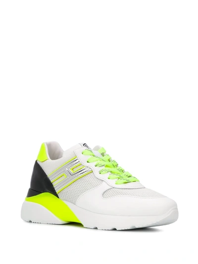 Shop Hogan Logo Patch Low Top Sneakers In White