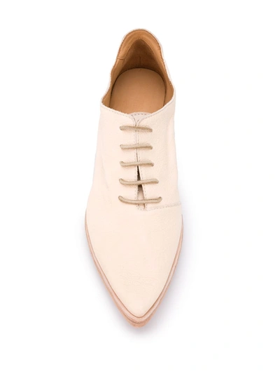 Shop Uma Wang Pointed Toe Oxford Shoes In Neutrals