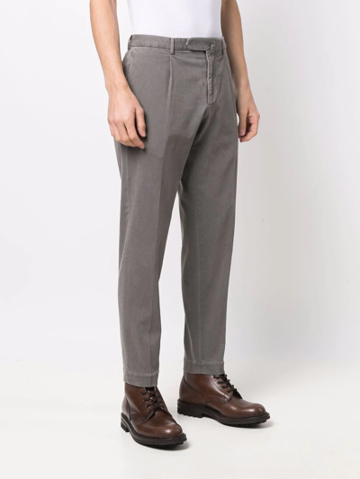 Shop Dell'oglio Cotton Jersey Trousers In Grau