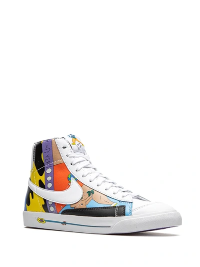 Shop Nike X Ruohan Wang Blazer Mid '77 Flyleather Qs Sneakers In White