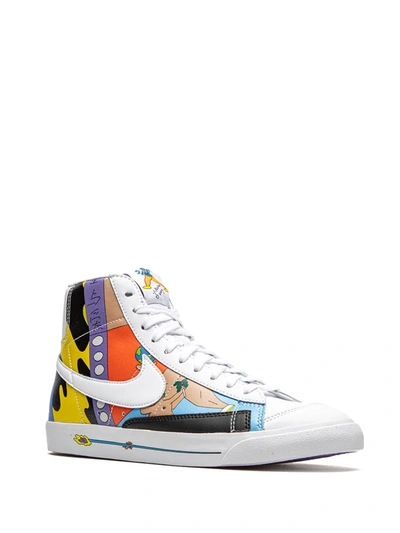 Nike X Ruohan Wang Blazer Mid '77 Flyleather Qs Sneakers In White