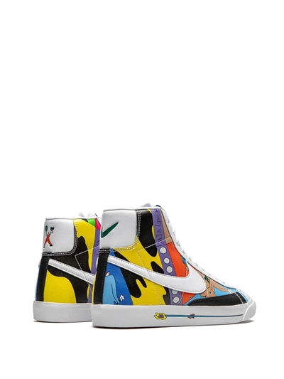 Nike X Ruohan Wang Blazer Mid '77 Flyleather Qs Sneakers In White