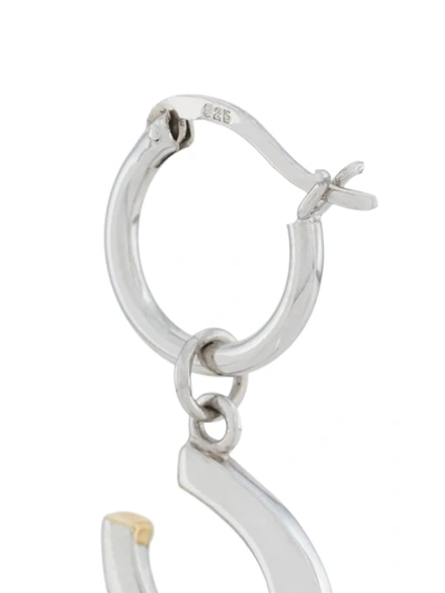 Shop True Rocks Horseshoe Hoop Earring In Silver