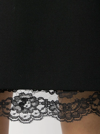 Dolce & Gabbana Lace Trim Short Dress In Black