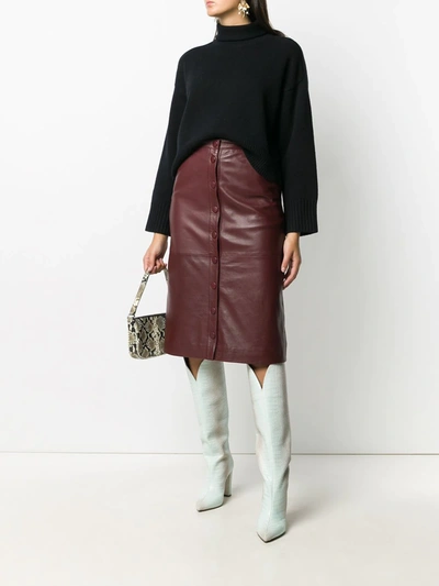 Loulou Studio Cashmere Drop-shoulder Turtleneck Sweater In Black