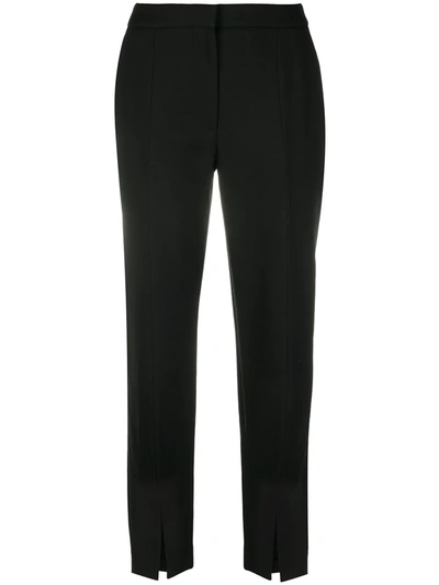 Shop Alexander Mcqueen Split-detail Tailored Trousers In Black