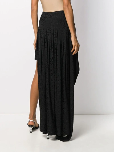 Preen By Thornton Bregazzi Asymmetric Jacquard Skirt In Black