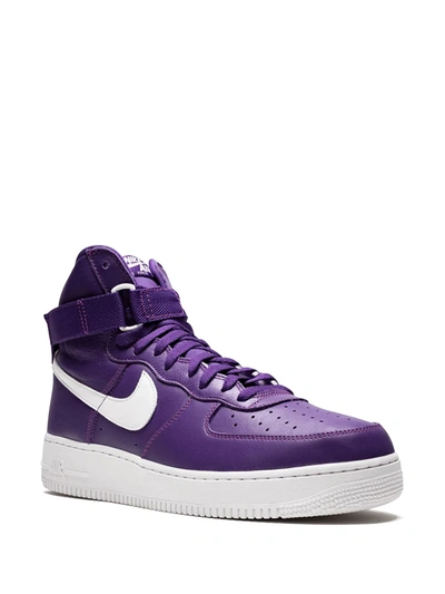 Shop Nike Air Force 1 High Retro Qs "purple/white" Sneakers